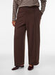Loose jersey trousers with a high waist, Brown, Model image number 2