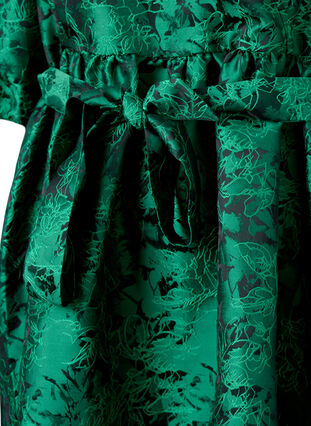 Short wrap dress with 3/4 sleeves, Green , Packshot image number 2