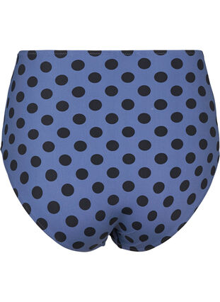 High-waisted bikini bottoms with print, Blue Indigo Dot, Packshot image number 1