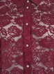 Lace shirt blouse with pearl buttons, Dark Bordeaux, Packshot image number 2