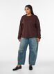 Basic t-shirt with long sleeves, Brown, Model image number 1