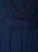 Maxi dress with a wrap-over neckline and long sleeves, Blue, Packshot image number 2