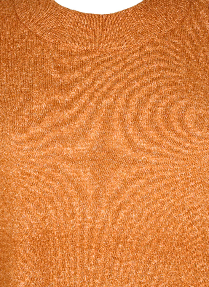 Long knitted blouse with long sleeves, Autumnal Mel., Packshot image number 2