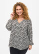 Shirt blouse with v-neck and print, Birch Graphic, Model image number 0
