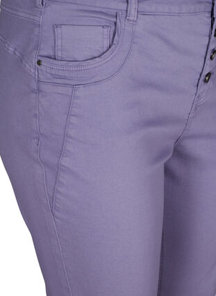 Close-fitting capris with button fastening, Silver Bullet, Packshot image number 2