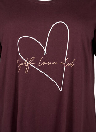 Short-sleeved nightgown in organic cotton (GOTS), Fudge W. Self-Love, Packshot image number 2