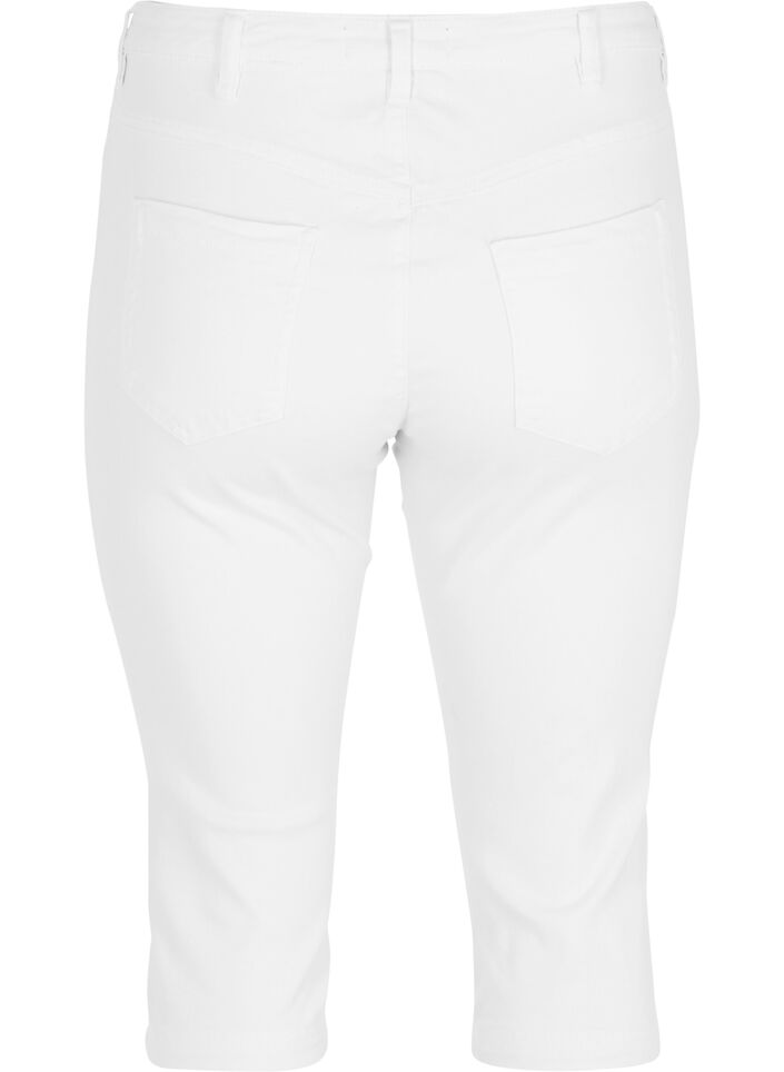 High-waisted Amy capri jeans with super slim fit, White, Packshot image number 1