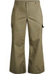 Wide-leg cargo trousers with a high waist, Green, Packshot image number 0