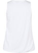Cotton top with round neck and lace trim, Bright White, Packshot image number 1