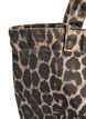 Denim shopping bag with leopard print, Brown, Packshot image number 2