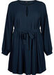 Long-sleeved dress with a tie belt, Navy Blazer, Packshot image number 0