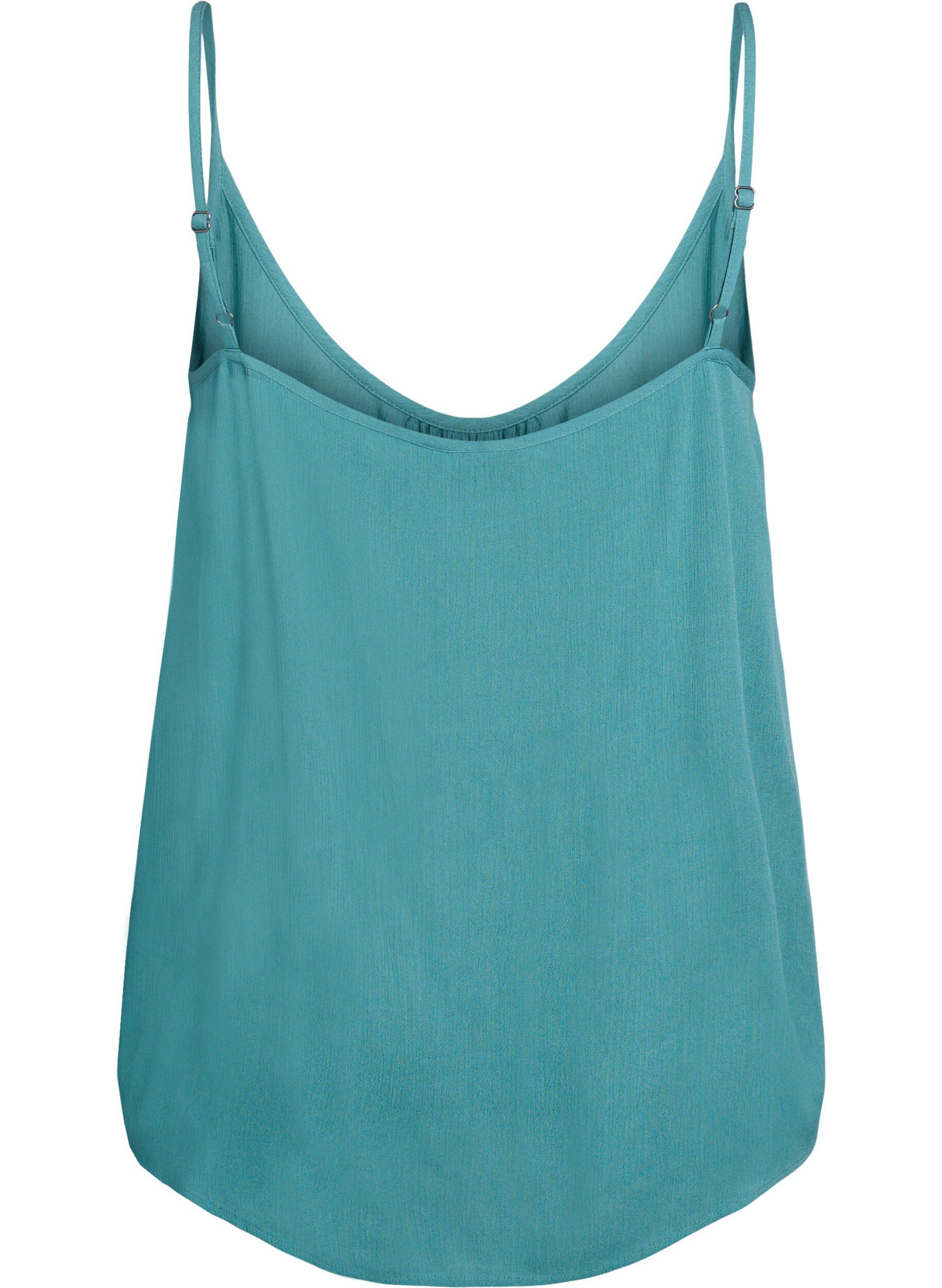 Zizzifashion Strap top in viscose, Green, Packshot image number 1