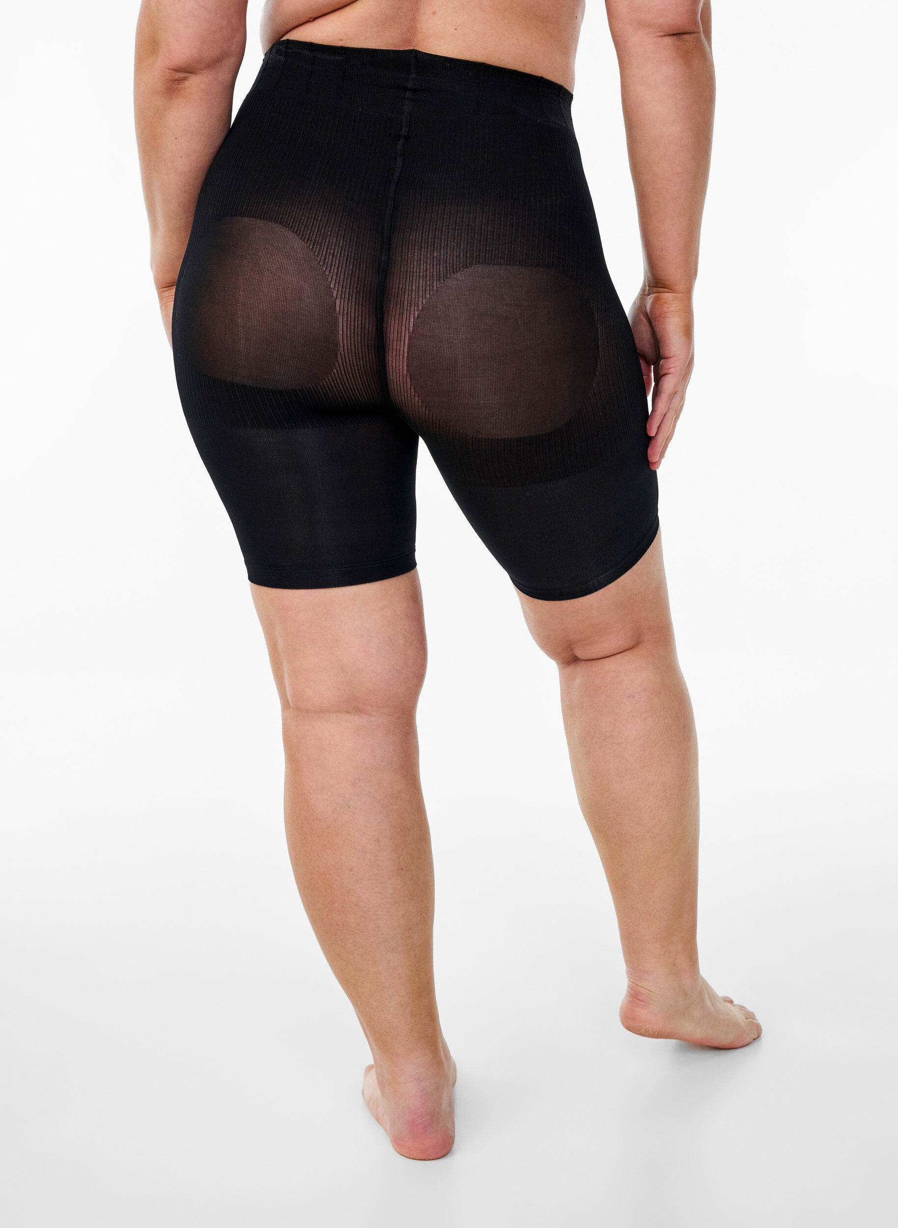 Zizzifashion2-pack push-up shorts in 60 denier with shaping effect, Black, Model image number 1