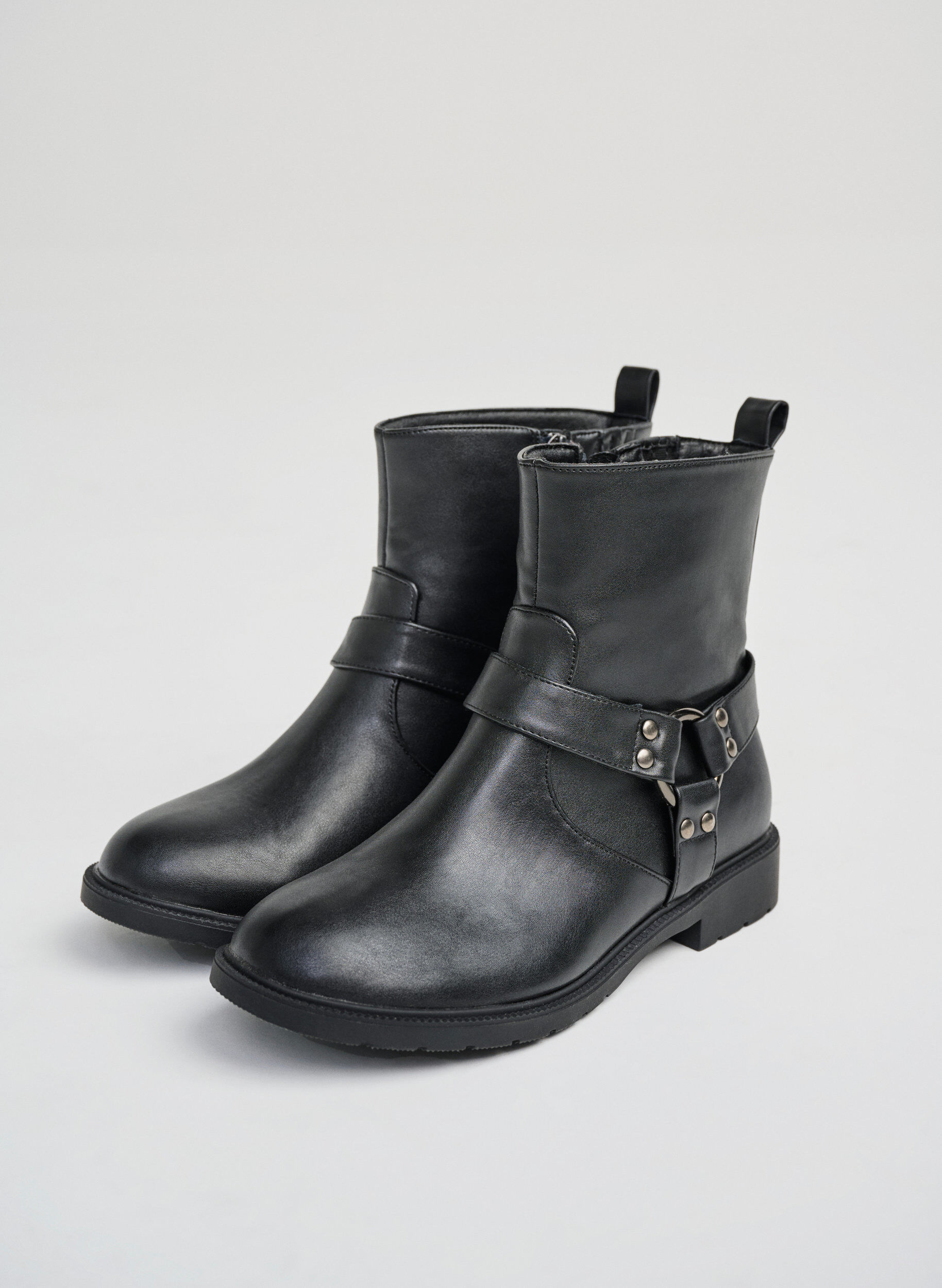 Wide fit - Short biker boot