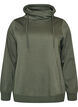 Sweatshirt with high collar and pockets, Green, Packshot image number 0