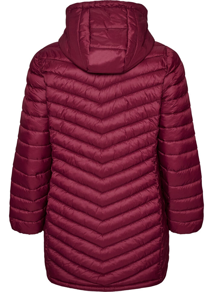 Lightweight jacket with pockets and detachable hood, Red, Packshot image number 1