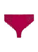Microfiber Brazilian briefs with lace, Boysenberry, Packshot image number 0