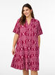 Short dress in cotton muslin with a pattern, 9992, Model image number 0