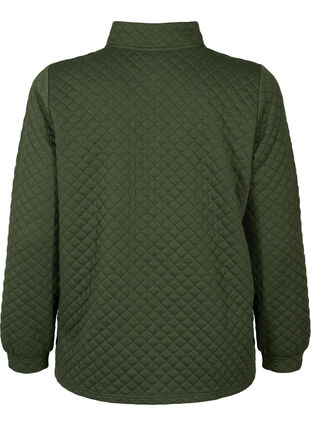 Quilted jumper with zip, Thyme, Packshot image number 1