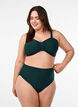 Checked bikini top with removable straps, Green, Model image number 1