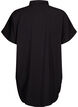 Long viscose shirt with short sleeves, Black, Packshot image number 1
