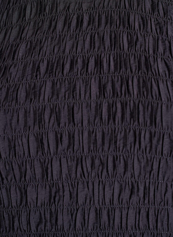 Blouse with smock and long sleeves, Black, Packshot image number 2