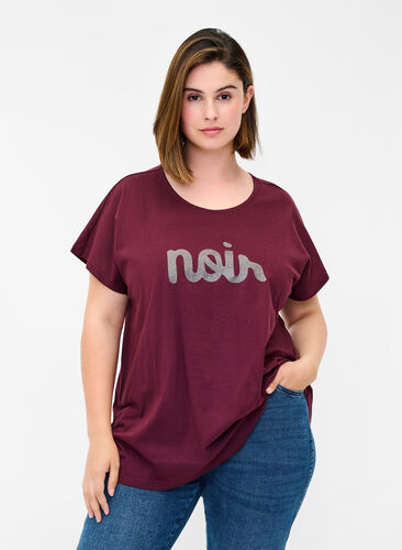Organic cotton t-shirt with rounded neckline, Port Royal, Model image number 0