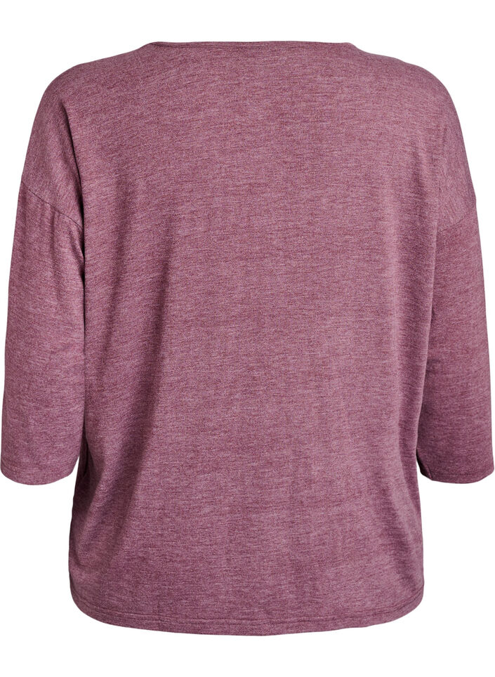Jersey blouse with 3/4 sleeves, Red, Packshot image number 1