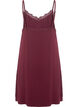 Viscose nightgown with lace trim, Red, Packshot image number 1