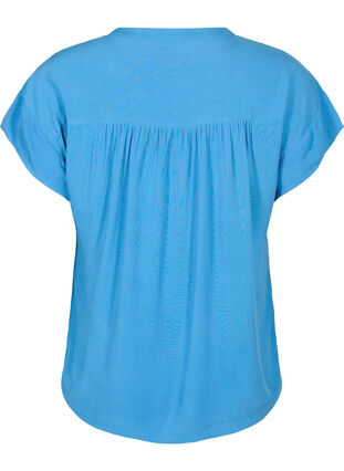 Viscose blouse with lace trim, Marina, Packshot image number 1