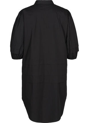 Cotton shirt dress, Black, Packshot image number 1