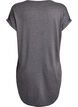 Short sleeve nightgown with text print, Black, Packshot image number 1