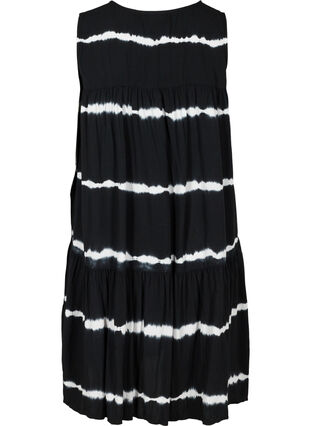 Printed midi dress in viscose, Black Batik, Packshot image number 1