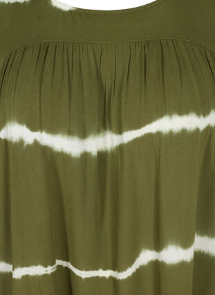 Printed midi dress in viscose, Ivy Green Batik, Packshot image number 2