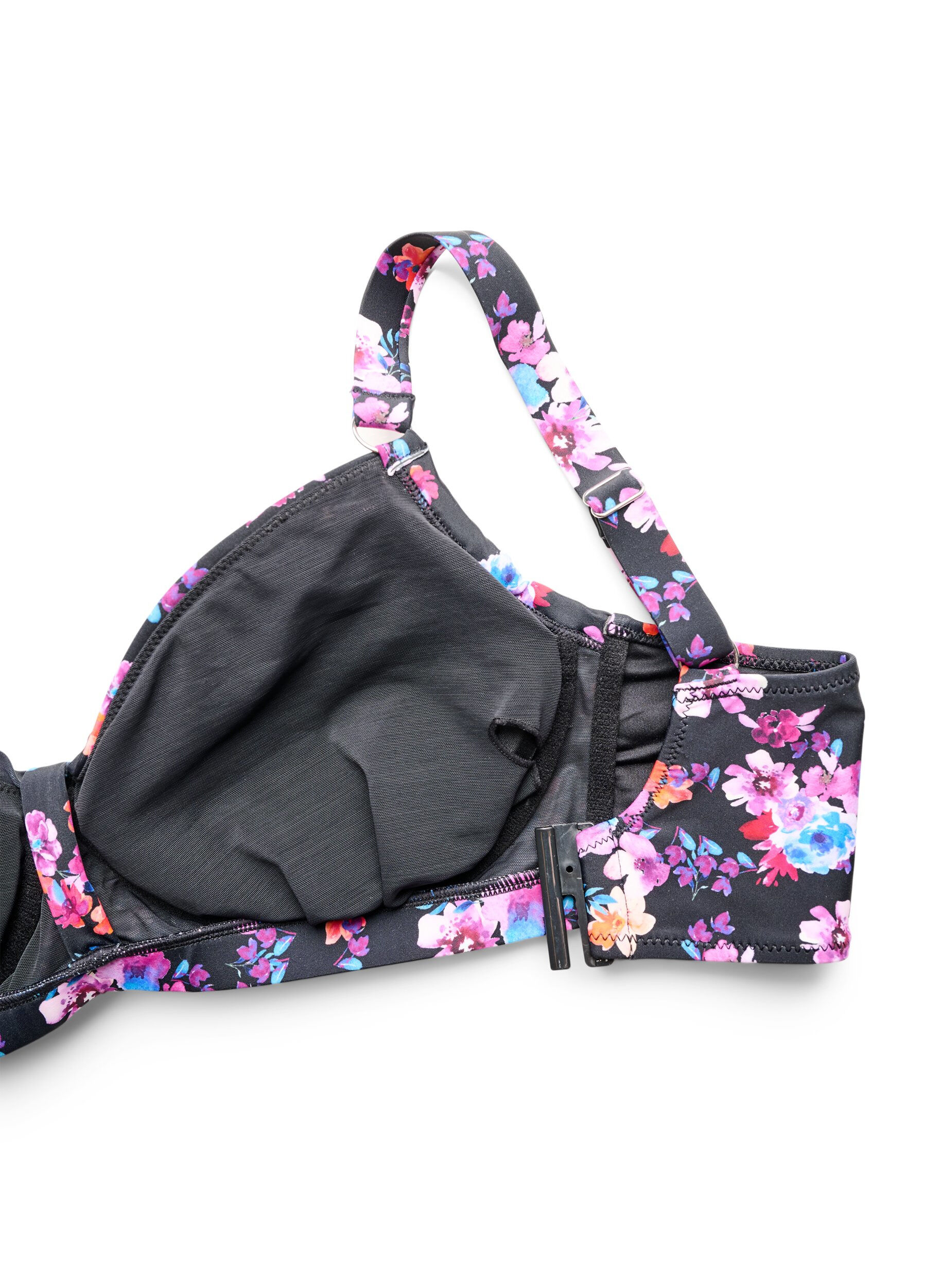 Zizzifashion Underwire bikini bra with pattern, Purple, Packshot image number 3