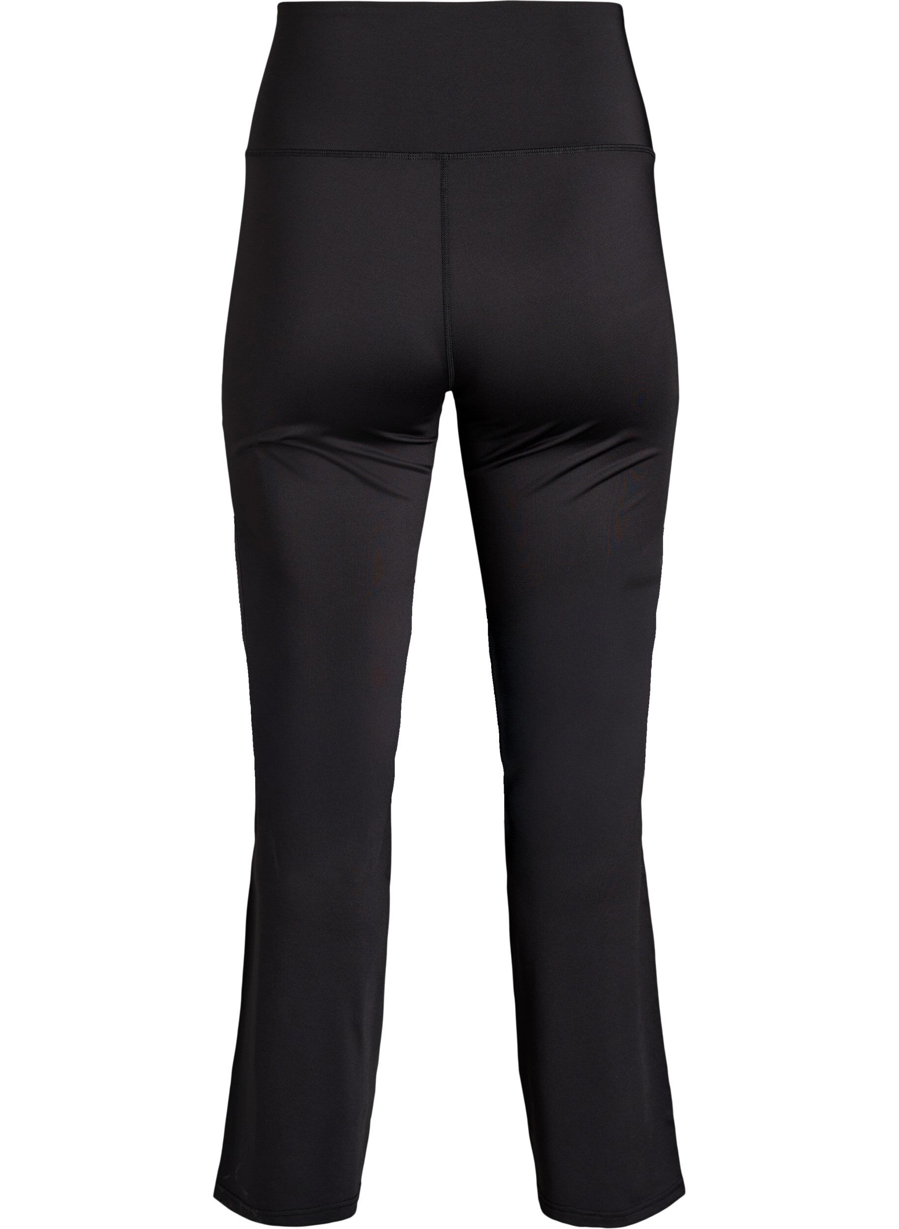 Zizzifashion Flared training trousers with high waist, Black, Packshot image number 1