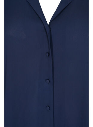 V-neck shirt with button fastening, Navy Blazer, Packshot image number 2