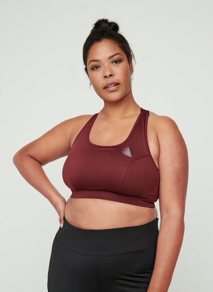Sports top with a decorative details on the back, Tawny Port, Model image number 0
