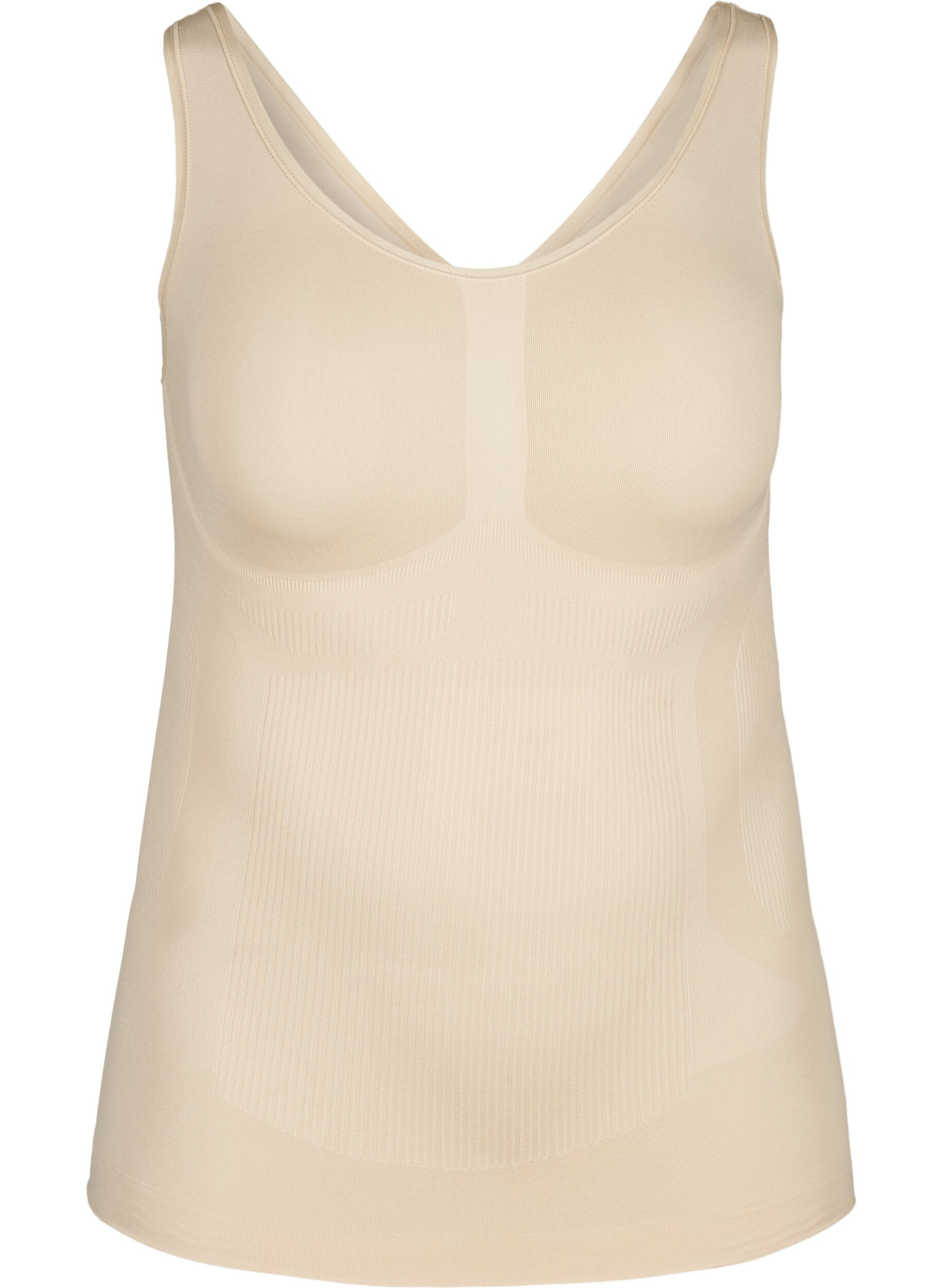 ZizzifashionShapewear top with wide straps, Beige, Packshot image number 0