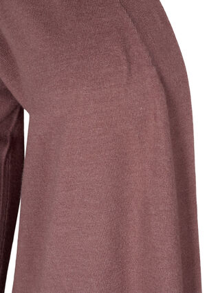 Knit cardigan with slits and rib, Rose Taupe Mel., Packshot image number 2