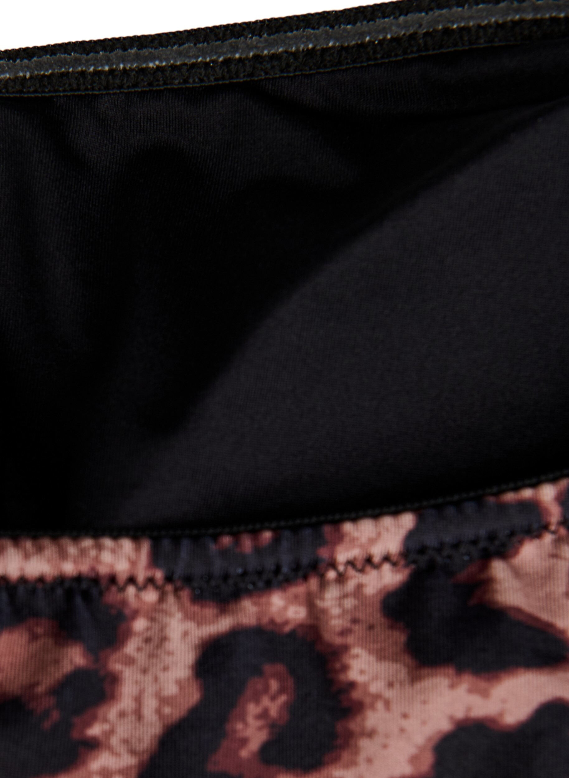 Zizzifashion Leopard bandeau bikini top, Beige, Packshot image number 3