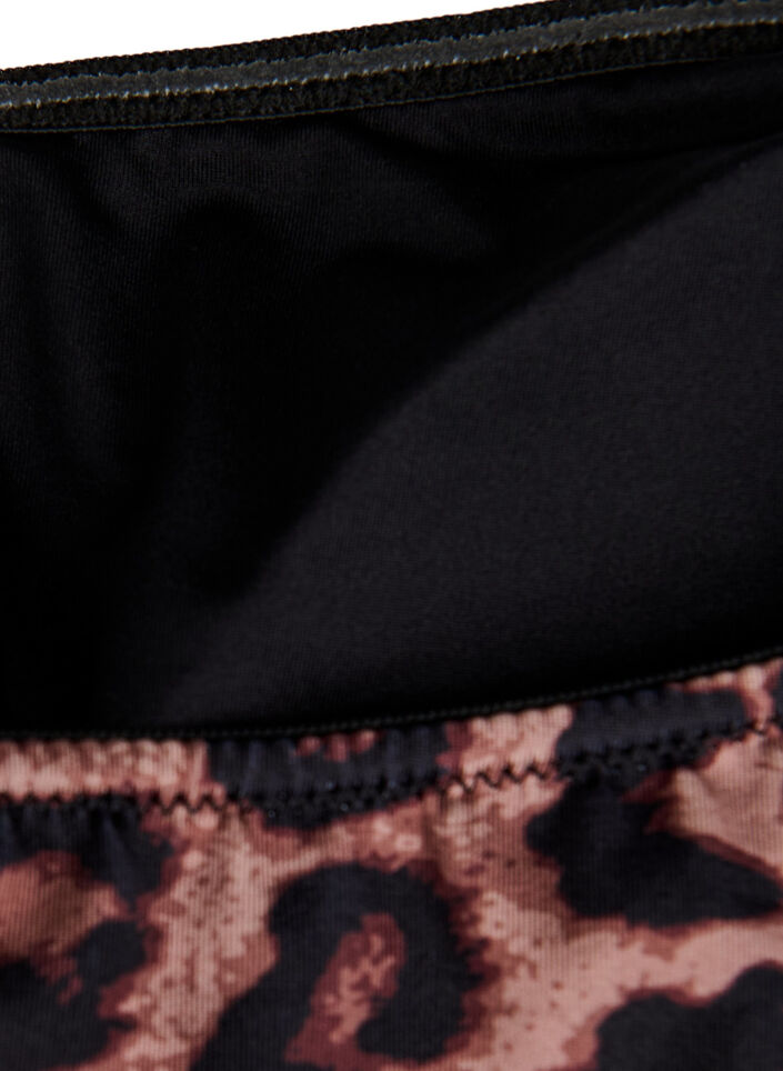 Leopard bandeau bikini top, Beige, Packshot image number 3