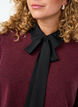 Collar insert with a detachable tie, Black, Model image number 2