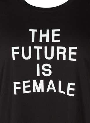 T-shirt with print, Black FUTURE , Packshot image number 2