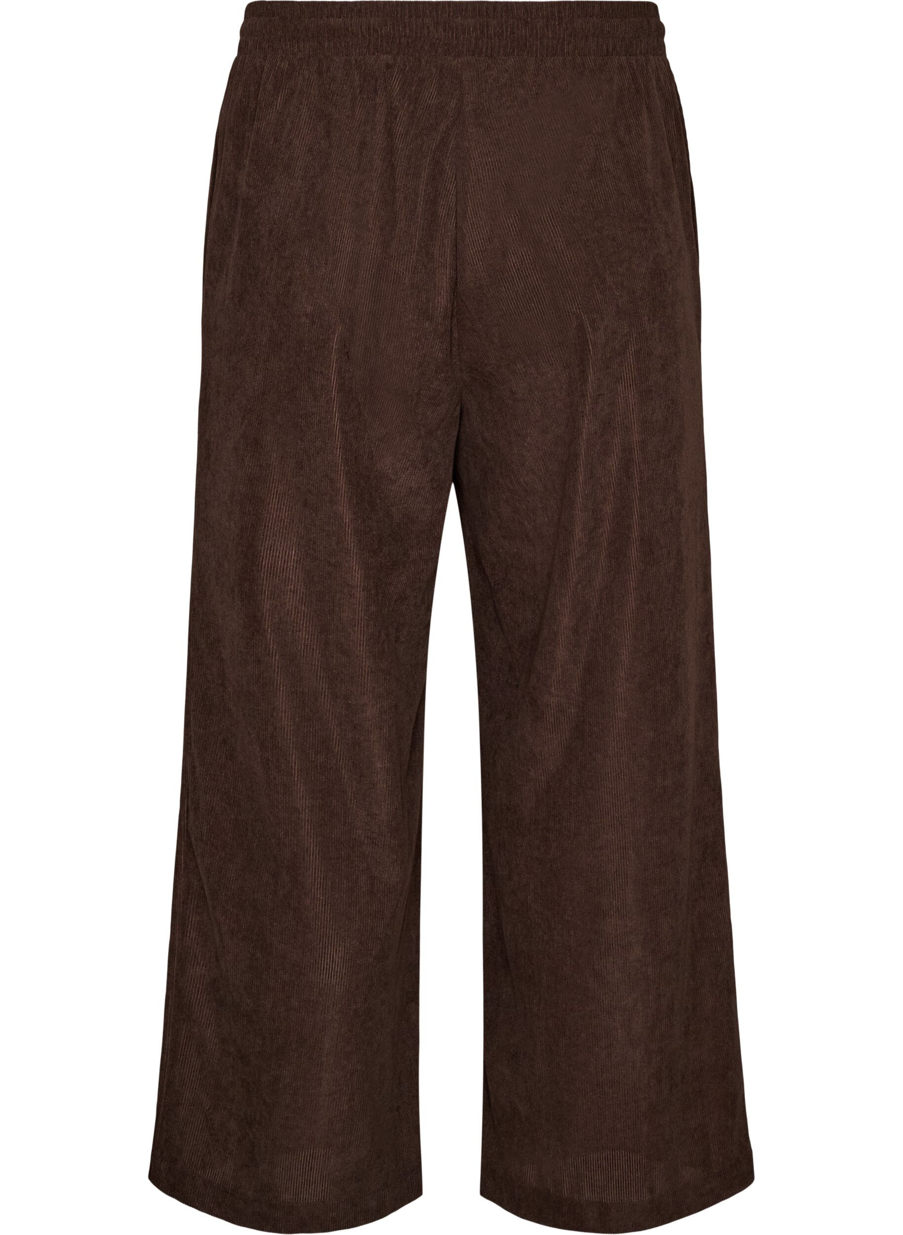 ZizzifashionCorduroy trousers with wide legs and a high waist, Brown, Packshot image number 1