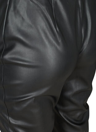 Faux leather leggings, Black, Packshot image number 3