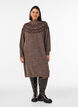 Knitted dress with jacquard pattern, Brown, Model image number 0
