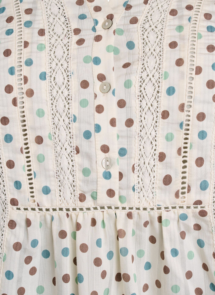 Blouse with print and 1/2 sleeves, White, Packshot image number 2