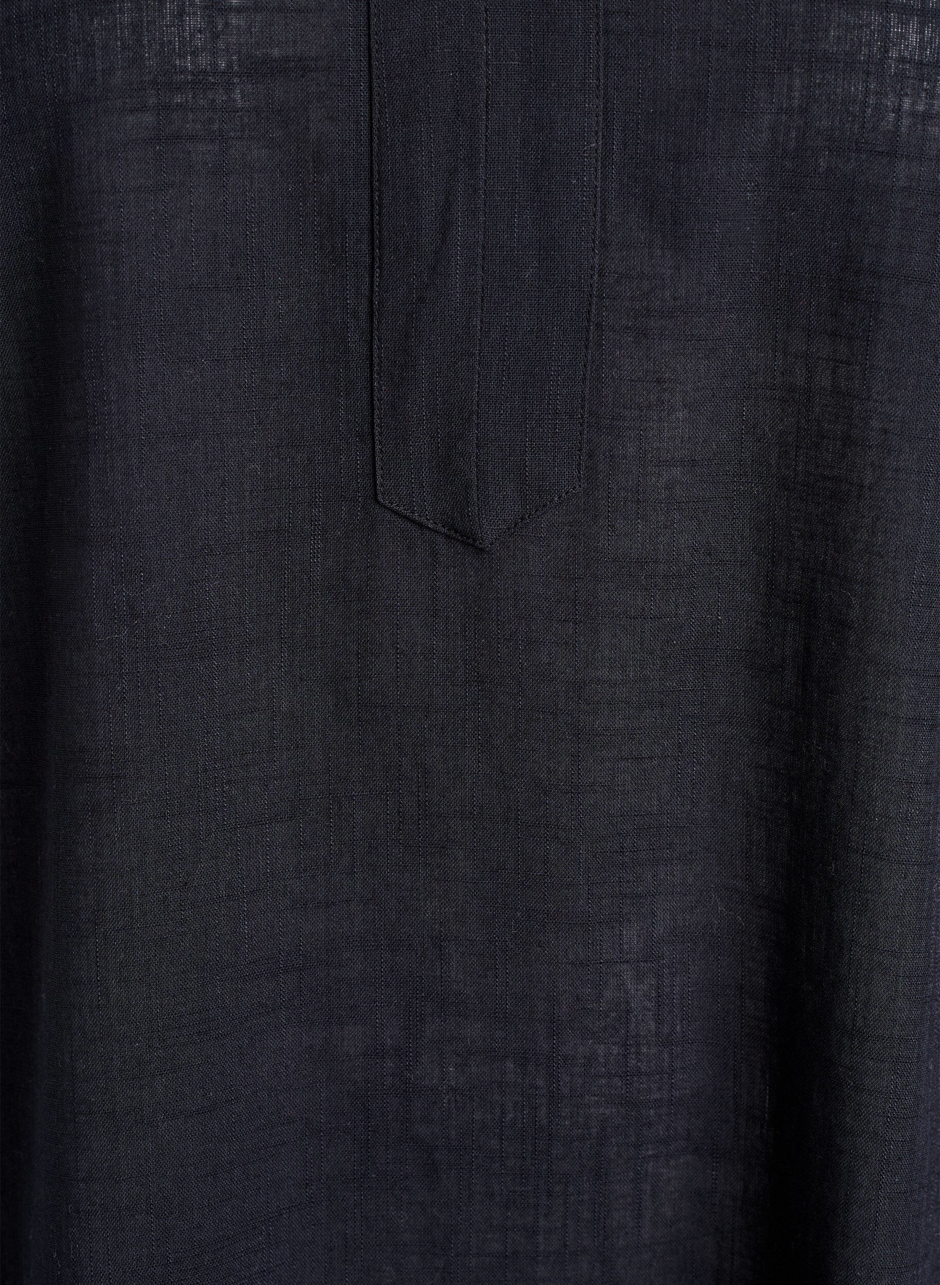 ZizzifashionCotton tunic with a V-neck, Black, Packshot image number 2