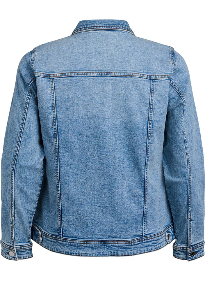 Denim jacket with a classic cut, Light Blue, Packshot image number 1
